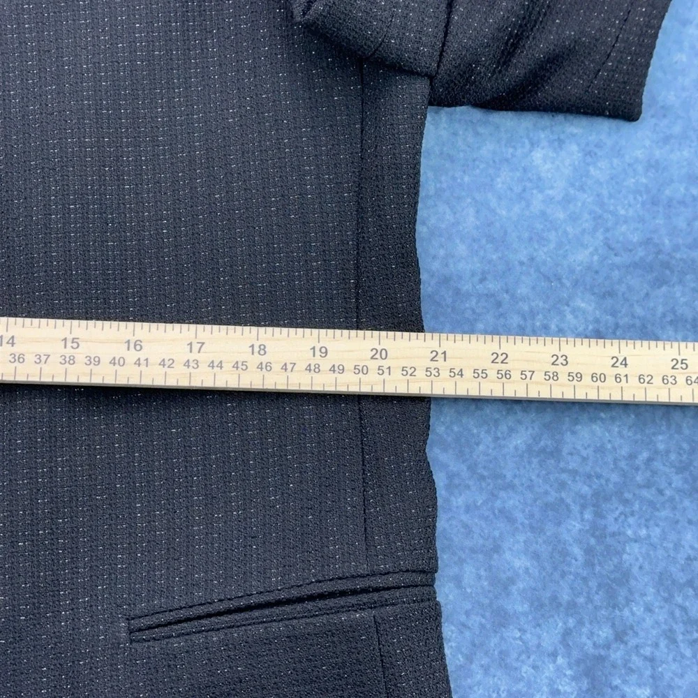 Tailored‎ by Bonacci Mens Black Textured Pinstripe Tuxedo Suit Shawl Lapel USA